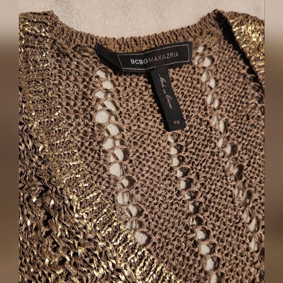 BCBGMaxAzria Women's Metallic Gold Tank Top - Sz XS - Picture 7 of 8